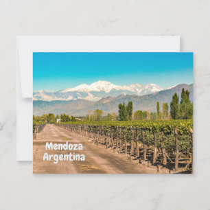 Mendoza, argentinischer Weinkeller, Berge Postkarte