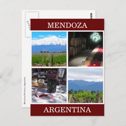 Mendoza-Collage Postkarte (Vorne/Hinten)