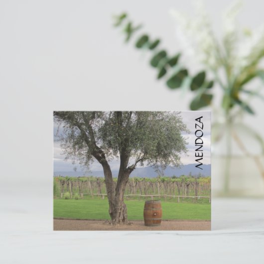 Mendoza-Laubbaum Postkarte (Stehend Vorderseite)