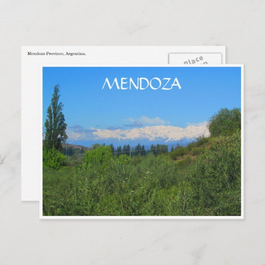 Mendoza und Grün Postkarte (Vorne/Hinten)
