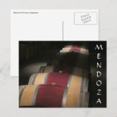 Mendoza vino barrels postkarte (Vorne/Hinten)