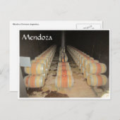 Mendoza-Weinfässer Postkarte (Vorne/Hinten)