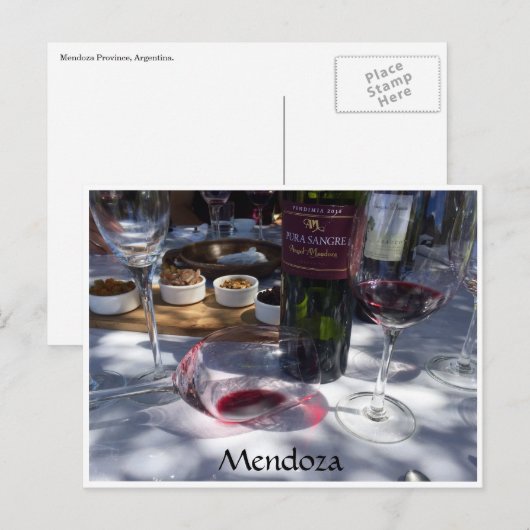 Mendoza Weinprobe Postkarte (Vorne/Hinten)