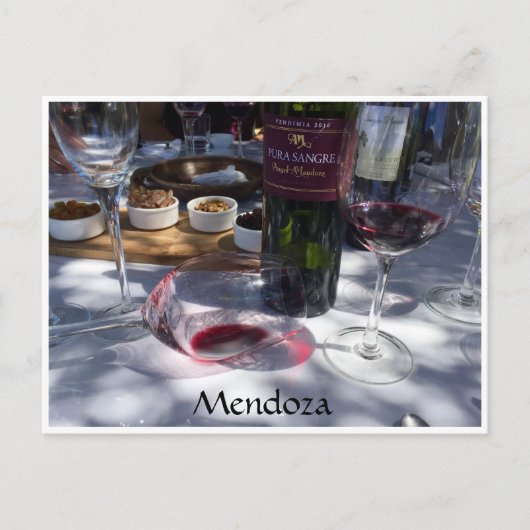 Mendoza Weinprobe Postkarte (Vorderseite)