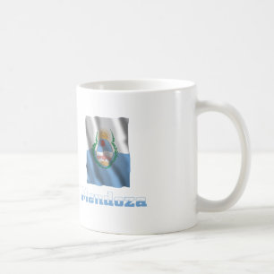 Mendoza wellenartig bewegende Flagge mit Namen Kaffeetasse