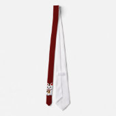 Meneki Neko Katze auf dunkelrotem Krawatte (Rückseite)