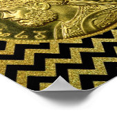 Menelik II Lion Rasta Solomon Jah Rastafari Poster (Ecke)