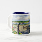 menemsha Panorama Zweifarbige Tasse (Vorderseite Links)