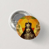 Menen Asfaw Haile Selassie HIM Jah Rastafari  Button (Vorne & Hinten)
