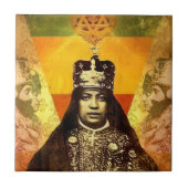 Menen Asfaw Haile Selassie HIM Jah Rastafari Fliese (Vorderseite)