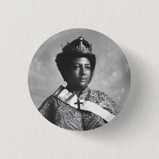 Menen Asfaw Queen Africa Empress Selassie I Roots Button (Vorderseite)