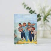 Menfolk der 1950er Jahre hörte auf das Lied der Si Postkarte (Stehend Vorderseite)