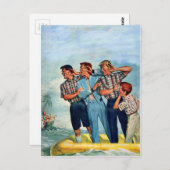 Menfolk der 1950er Jahre hörte auf das Lied der Si Postkarte (Vorne/Hinten)