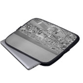Menge am Strand Laptopschutzhülle (Vorne Knopf)