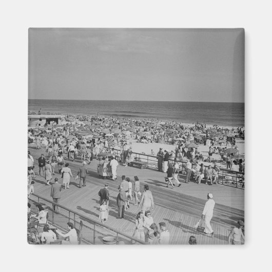 Menge am Strand Magnet (Vorne)
