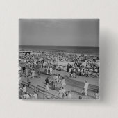 Menge auf Strand Button (Vorderseite)