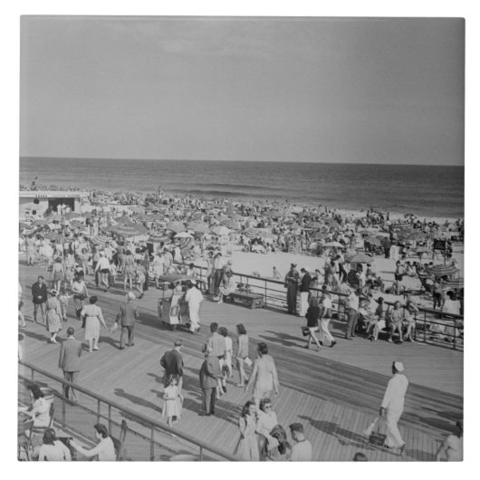 Menge auf Strand Fliese (Vorderseite)