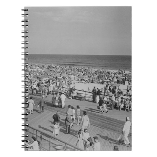 Menge auf Strand Notizblock (Vorderseite)