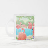 Menge der Flamingo-Glas-Tasse Mattglastasse (Links)