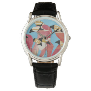 Menge der Flamingos Armbanduhr