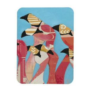 Menge der Flamingos Magnet