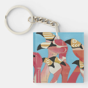 Menge der Flamingos Schlüsselanhänger