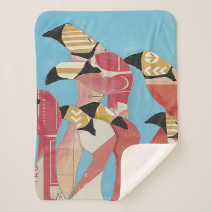 Menge der Flamingos Sherpadecke
