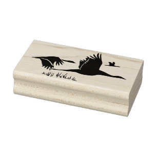 Menge der Gänse Gummistempel