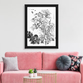 Menge der Krähen an der Dämmerung Leinwanddruck (Insitu (Wohnzimmer))