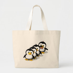 Menge der Pinguine Jumbo Stoffbeutel