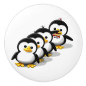 Menge der Pinguine Keramikknauf (Vorderseite)