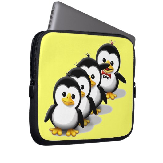 Menge der Pinguine Laptopschutzhülle (Vorne Rechts)