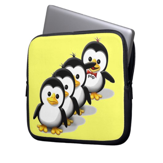 Menge der Pinguine Laptopschutzhülle (Vorderseite Links)