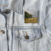 Menge der Schafe in einer Landschaft Button (Beispiel)