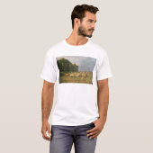 Menge der Schafe in einer Landschaft T-Shirt (Vorne ganz)