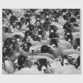 Menge der Schafe Schwarzweiss Geschenkpapier (Flach)