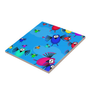 Menge der Vögel Fliese