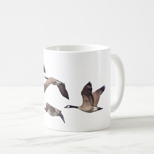 Menge der wilden Gänse Kaffeetasse (VorderseiteRechts)