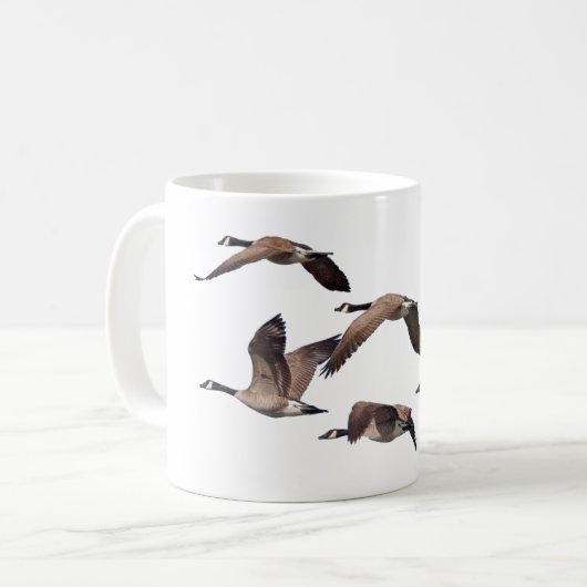 Menge der wilden Gänse Kaffeetasse (Vorderseite Links)