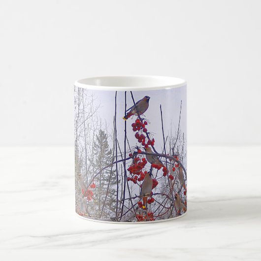 Menge der Zederwaxwings-Tasse Kaffeetasse (Mittel)