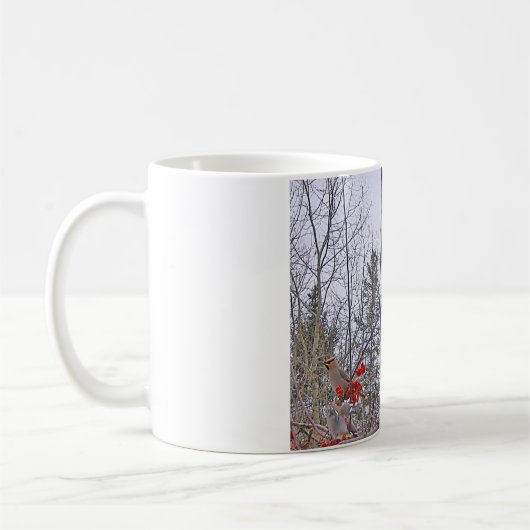 Menge der Zederwaxwings-Tasse Kaffeetasse (Links)