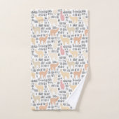 Menge des Alpaka-Musters Badhandtuch Set (Handtuch)