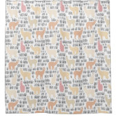 Menge des Alpaka-Musters Duschvorhang (Vorderseite)