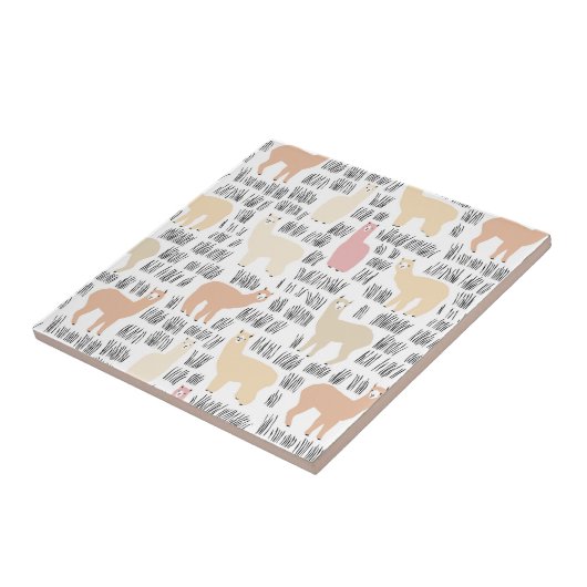 Menge des Alpaka-Musters Fliese (Seite)