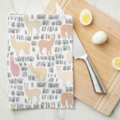 Menge des Alpaka-Musters Geschirrtuch (Viertel Falte)