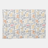 Menge des Alpaka-Musters Geschirrtuch (Horizontal)