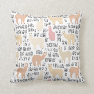 Menge des Alpaka-Musters Kissen