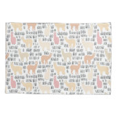 Menge des Alpaka-Musters Kissenbezug (Rückseite-Links)