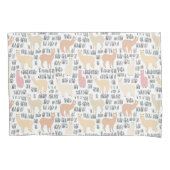 Menge des Alpaka-Musters Kissenbezug (Vorderseite-Links)