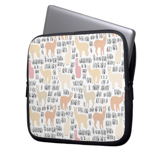 Menge des Alpaka-Musters Laptopschutzhülle (Vorderseite Links)